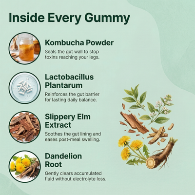 Probiotic Kombucha Gummy for Swollen Legs